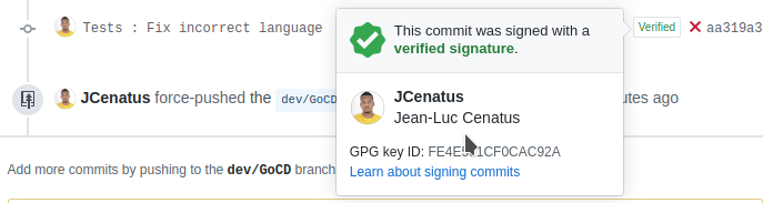 Signer les commits Git avec GPG